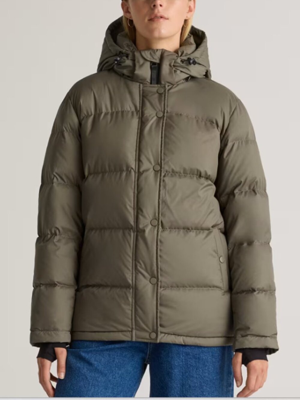 Quince Responsible Down Puffer Jacket Faded Cargo M NWT